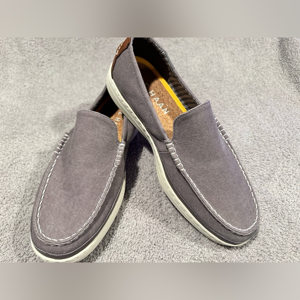 Cole Haan Men's Gray Slip-On Loafers